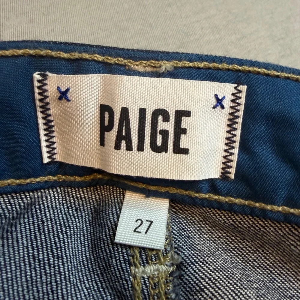 Paige Jimmy Skinny Jeans Dark Indigo Blue‎ Denim Womens Size 27 low Rise